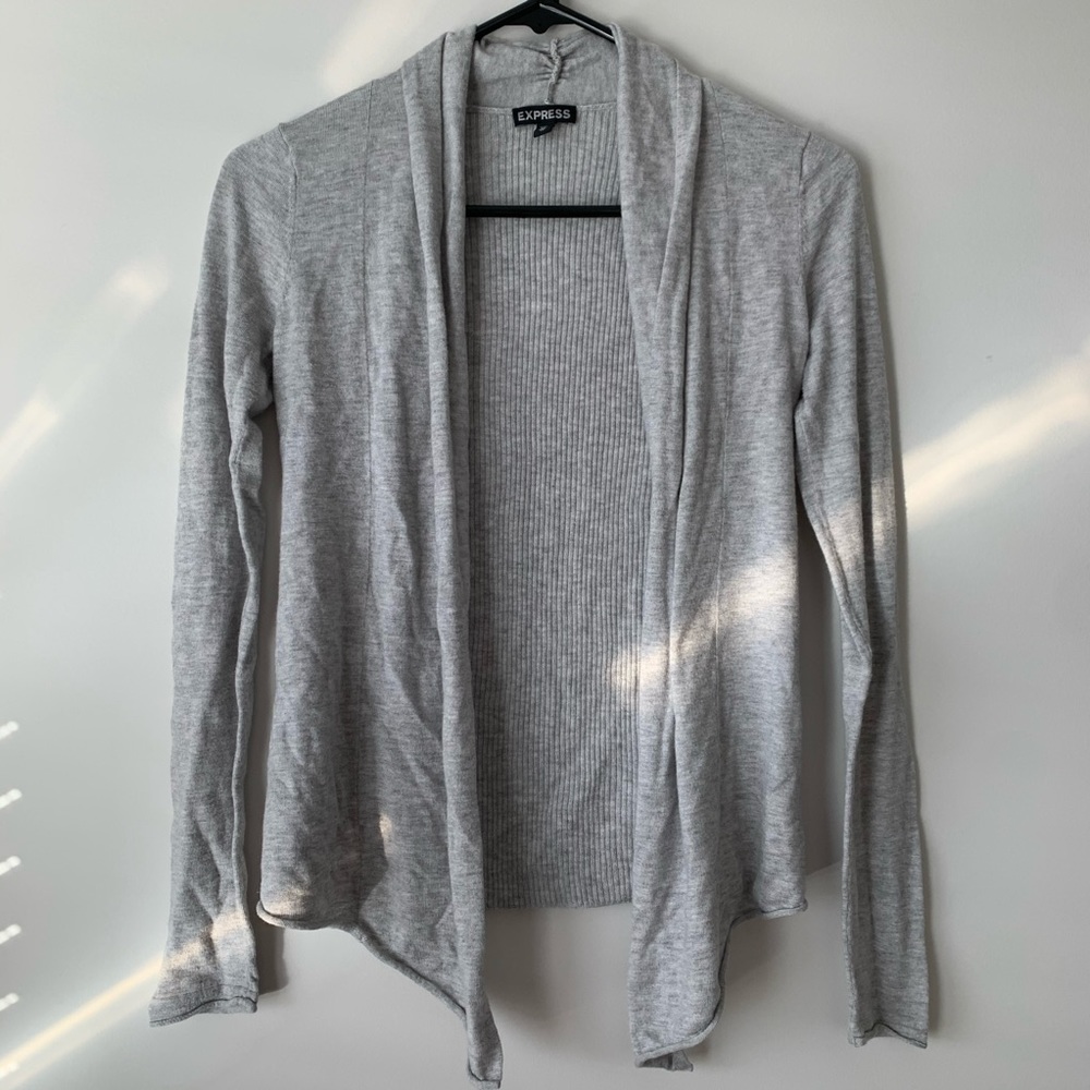 EXPRESS Open-Front Waterfall Cardigan Sweater